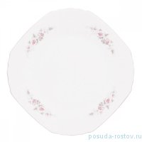 Набор тарелок 28 см 6 шт квадратные &quot;Бернадотт /Серая роза /платина&quot; / 211347