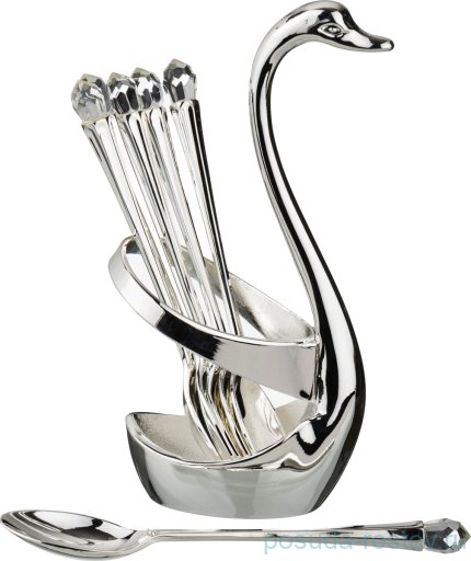 Столовые приборы 6 предметов Ложки с подставкой &quot;Лебедь&quot; / 188952