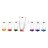 Набор для воды 7 предметов (кувшин 1,1 л + 6 стаканов по 350 мл) &quot;Квадро /Разноцветное дно&quot; / 232824
