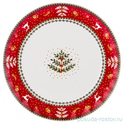 Блюдо 26 см круглое &quot;christmas collection /красная&quot; / 200036