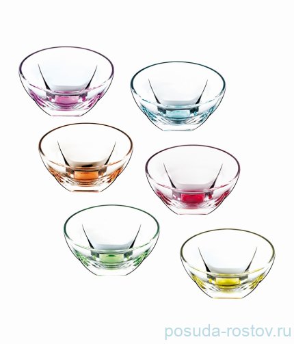 Набор салатников 13,5 см 6 шт &quot;Фьюжн /разноцветное дно&quot; / 116527