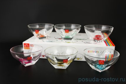 Набор салатников 13,5 см 6 шт &quot;Фьюжн /разноцветное дно&quot; / 116527