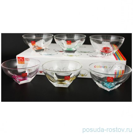 Набор салатников 13,5 см 6 шт &quot;Фьюжн /разноцветное дно&quot; / 116527