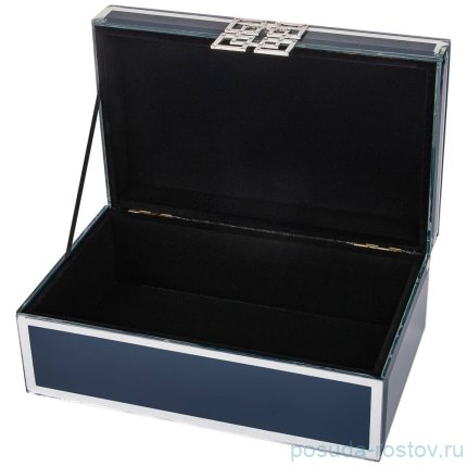 Шкатулка 21 х 13 х 8,5 см синяя &quot;Престиж&quot; / 191147