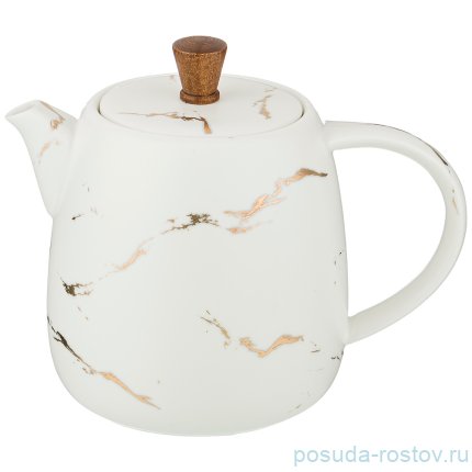 Заварочный чайник 850 мл &quot;Золотой мрамор /Белый&quot; / 208543