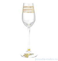 Бокалы для белого вина 340 мл 6 шт &quot;Престиж /Пружинка с золотым дном&quot; / 061201
