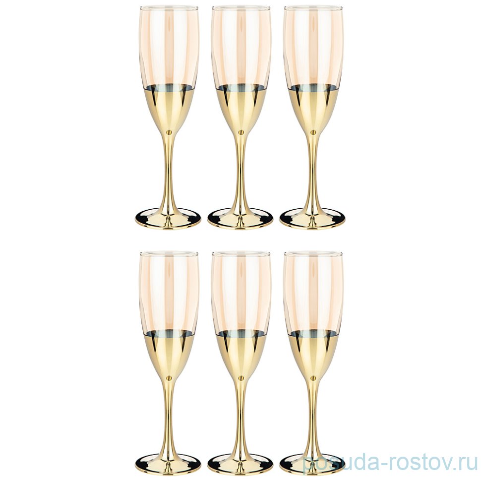 Бокалы для шампанского 170 мл 6 шт "мед деми" / 268398 Бокалы для шампанского 170 мл 6 шт "мед деми" / 268398