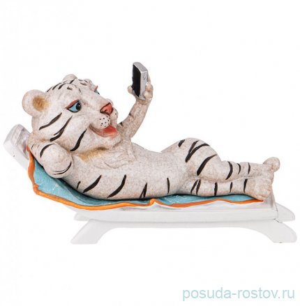 Фигурка 20 х 11 х 11 см белая &quot;тигруля&quot; / 268794