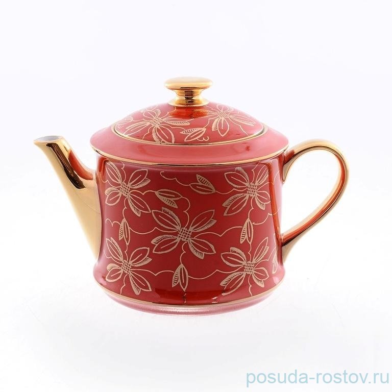Заварочный чайник 400 мл "Виндзор /Золотые цветы /алый" / 147227 Заварочный чайник 400 мл "Виндзор /Золотые цветы /алый" / 147227
