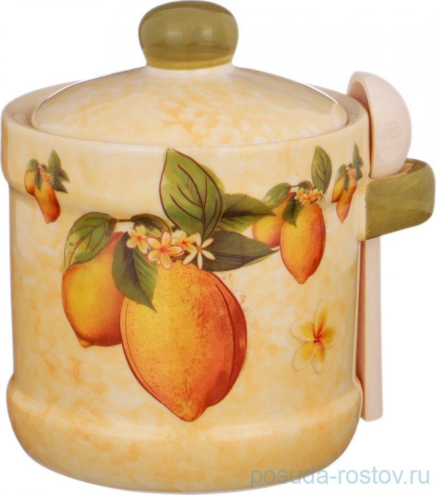 Сахарница 300 мл с ложкой "Лимоны" / 198632 Сахарница 300 мл с ложкой "Лимоны" / 198632