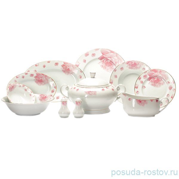 Столовый сервиз на 6 перосн 26 предметов "Камила /Розовая роза" / 061112 Столовый сервиз на 6 перосн 26 предметов "Камила /Розовая роза" / 061112