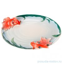 Блюдо 37 х 22 см овальное &quot;золотая рыбка&quot; (подарочная упаковка) / 227368