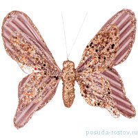 Бабочка 20 см на клипсе розовая  / 224432