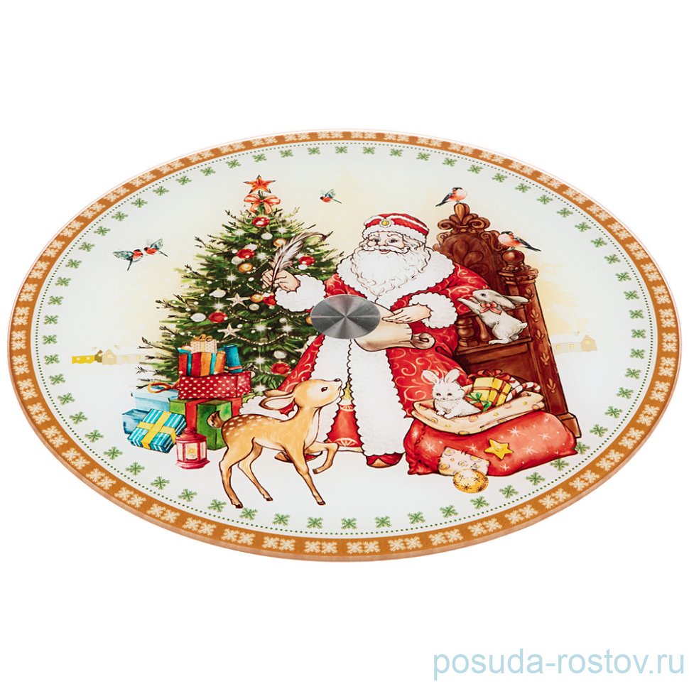 Блюдо 32 х 3 см вращающееся "CHRISTMAS" / 224898