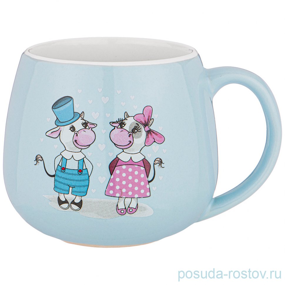 Кружка 350 мл "Милая коровка /Голубая" / 227184 Кружка 350 мл "Милая коровка /Голубая" / 227184
