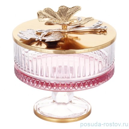 Сахарница 250 мл н/н розовая &quot;Elysia&quot; / 333441