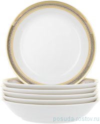 Тарелка для супа 19 см 1 шт глубокая &quot;Опал /Платина с золотом&quot; / 245756
