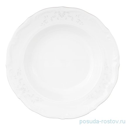 Набор тарелок 22,5 см 6 шт глубокие &quot;Мария-Тереза /Платиновый узор&quot; / 212003