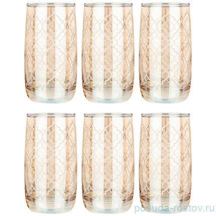 Стаканы для воды 330 мл 6 шт &quot;бакарра /мёд&quot; / 268417