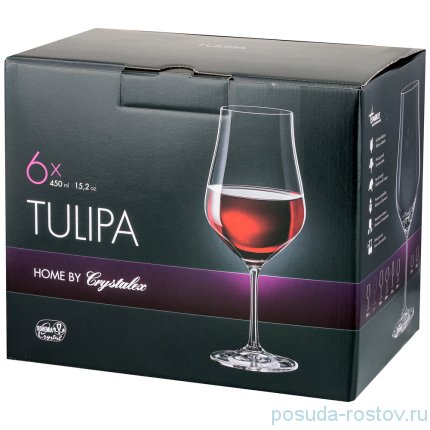 Бокалы для белого вина 450 мл 6 шт &quot;Тулипа /Без декора&quot; / 202993
