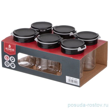 Набор емкостей для специй 6шт 200мл agness / 346948
