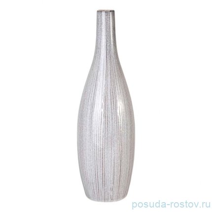 Ваза керамическая 15*15*46,5 см  цвет: серый / 361275