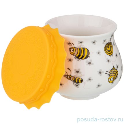 Банка для меда/варенья 300 мл с силиконовой крышкой &quot;Пчелы&quot; / 214264