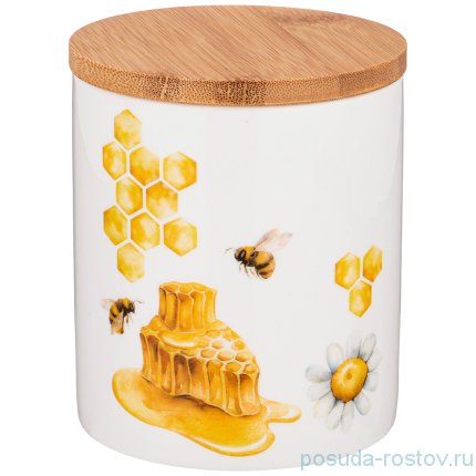 Банка для сыпучих продуктов 360 мл с деревянной крышкой &quot;Honey bee&quot; / 256520