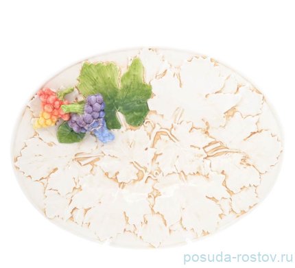 Блюдо 44 х 35 см овальное &quot;виноград&quot; / 261856