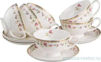 Набор чайных пар 250 мл 6 шт &quot;Айвон&quot; / 191045