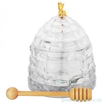 Емкость для меда 290 мл с палочкой &quot;Улей с пчёлкой /Muza&quot; / 202661