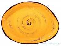 Блюдо 33 x 24,5 см овальное жёлтое &quot;Spiral&quot; / 261624