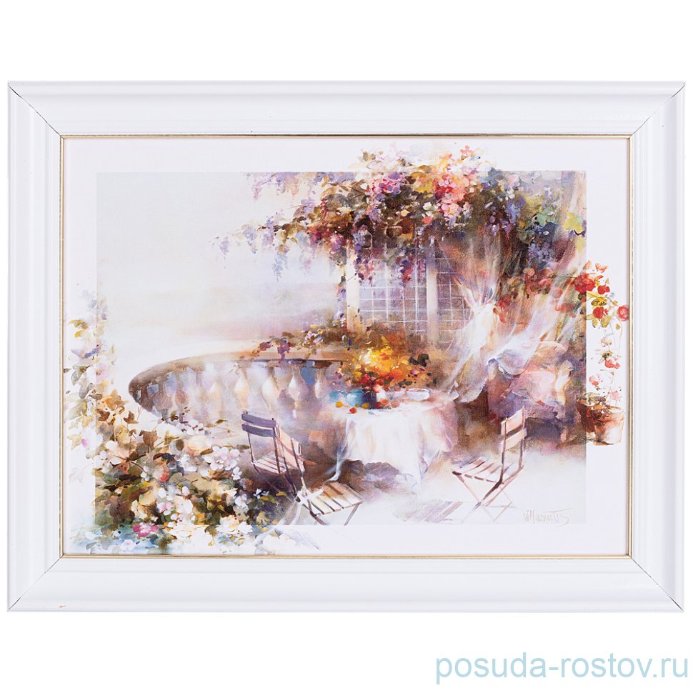 Картина 30 х 40 см /рамка белая лак с золотой окантовкой / 263763 Картина 30 х 40 см /рамка белая лак с золотой окантовкой / 263763