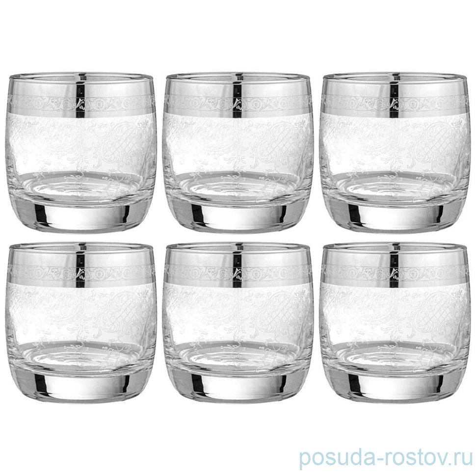 Стаканы для виски 310 мл 6 шт "Ренессанс /платина" / 277143