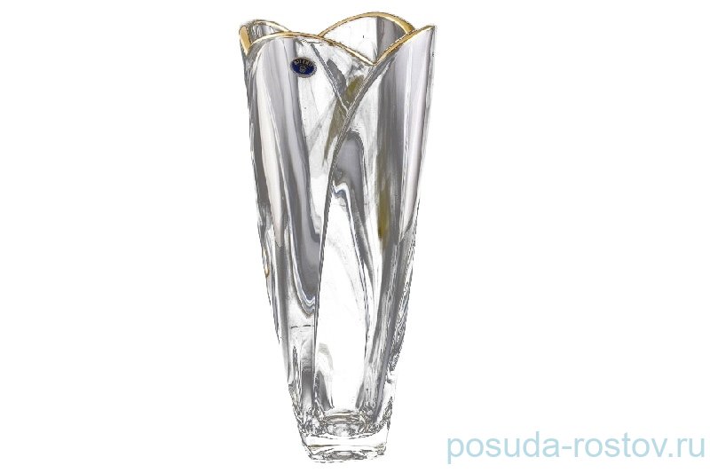 Ваза для цветов 35 см "Глобус /Золотой кант" / 094473