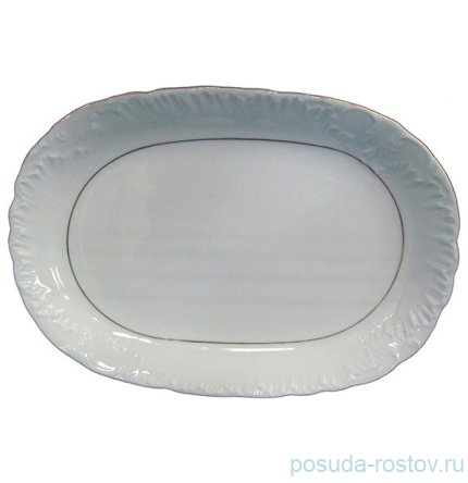 Блюдо 29 см овальное &quot;Рококо /Две линии золото&quot; / 034747