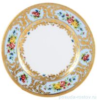Набор тарелок 17 см 6 шт &quot;Вена /Розочки на голубом /с золотом&quot; / 147820