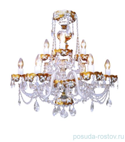 Люстра 9 рожковая 2-х ярусная  &quot;Лепка синяя&quot; / 049059