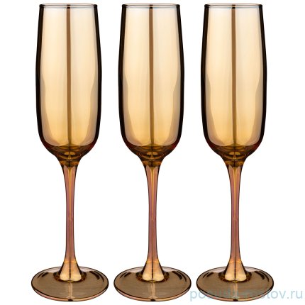 Бокалы для шампанского 175 мл 3 шт &quot;Гречишный мед&quot; / 252578