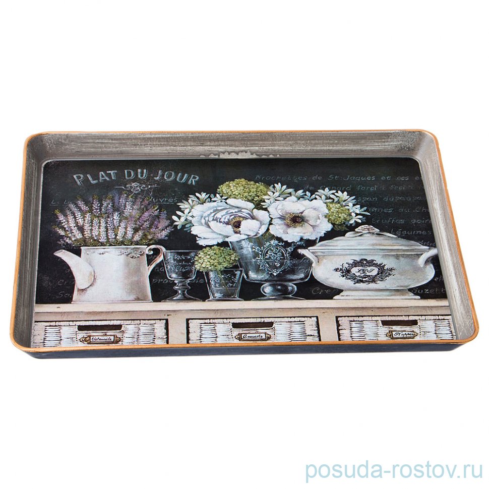 Поднос 31 х 21 см прямоугольный "Старинный прованс" / 186037