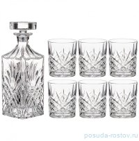 Набор для виски 7 предметов (графин 800 мл + 6 стаканов по 350 мл ) &quot;MUZA /Без декора&quot; / 213373