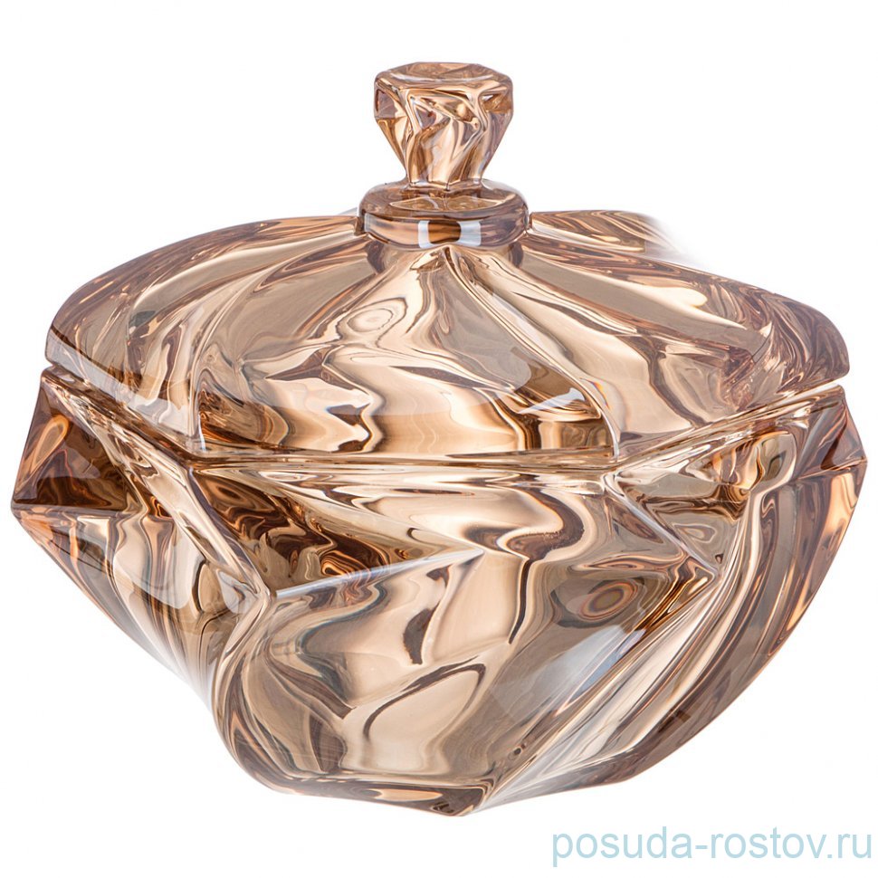 Конфетница 17 х 15,5 см с крышкой амбер "Bohema" / 349461 Конфетница 17 х 15,5 см с крышкой амбер "Bohema" / 349461