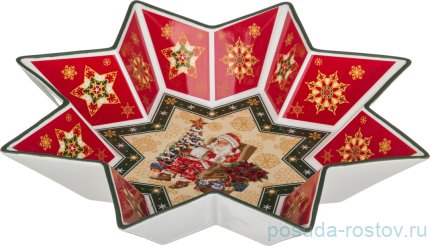 Салатник 32 см звезда &quot;christmas collection /санта-клаус&quot; / 192314