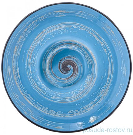 Тарелка 24 см глубокая голубая &quot;Spiral&quot; / 261660