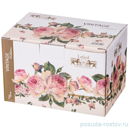 Заварочный чайник 600 мл белый &quot;винтаж /розы&quot; / 233538