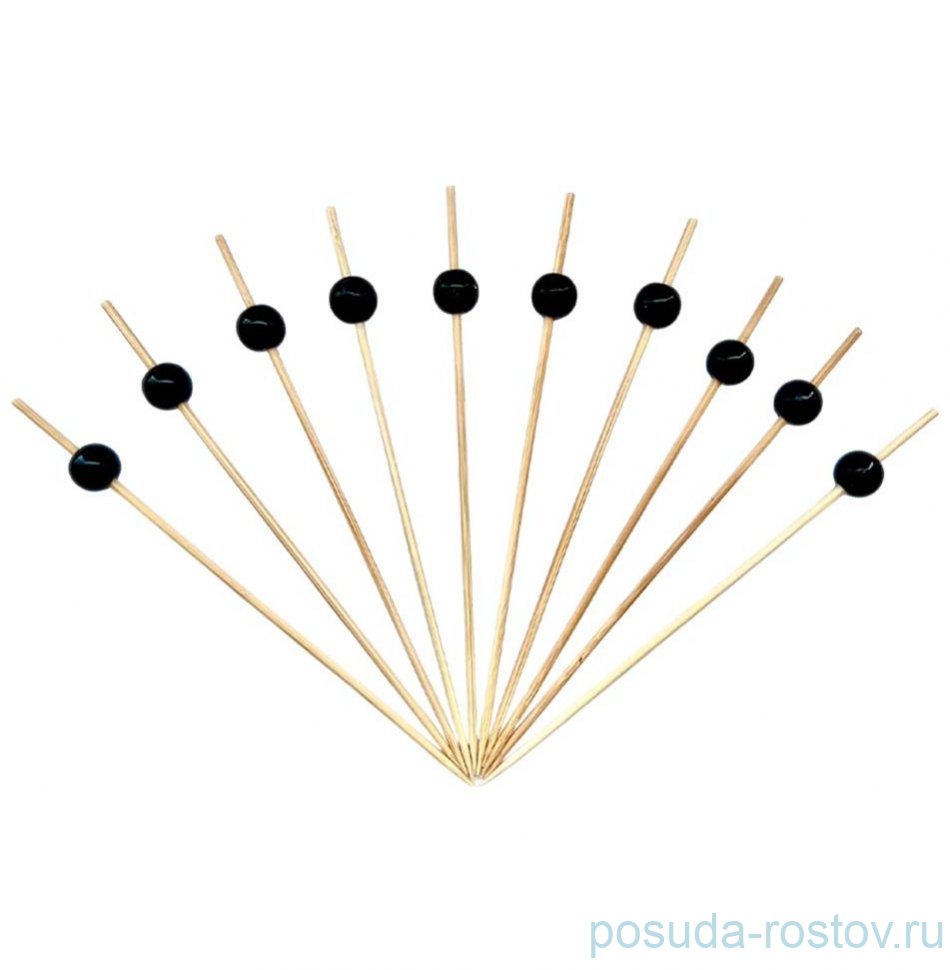 Шпажки 7 см 100 шт Пика "Жемчуг черный" / 369613 Шпажки 7 см 100 шт Пика "Жемчуг черный" / 369613