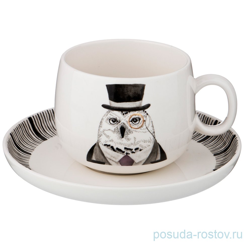 Чайная пара 450 мл 1 шт "Fashion Animals /Филин" / 264368