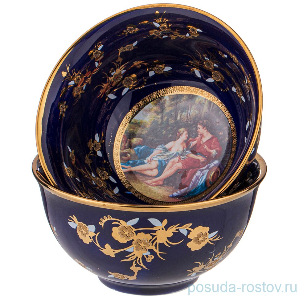 Набор пиал 11,5 см 2 шт "Влюблённая пара /Кобальт" / 251188 Набор пиал 11,5 см 2 шт "Влюблённая пара /Кобальт" / 251188