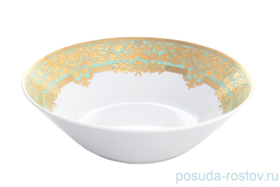 Салатник 23 см "Наталия /Бирюза в золотой роскоши" / 128653 Салатник 23 см "Наталия /Бирюза в золотой роскоши" / 128653