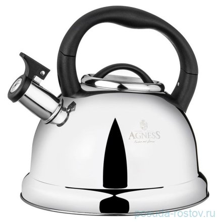 Чайник 3 л со свистком складывающейся ручкой Agness  / 349616